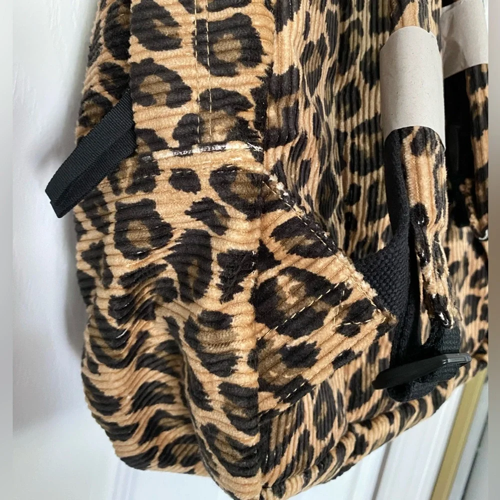 NWT Lucy & Yak Kellie Skater Corduroy Backpack in Leopard Print - Picture 14 of 16